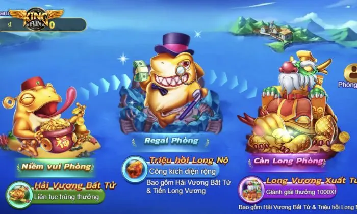 Bắn cá Kingfun hỗ trợ ngôn ngữ Tiếng Việt