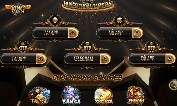 Tải ứng dụng Kingfun và đăng ký nhận thưởng
